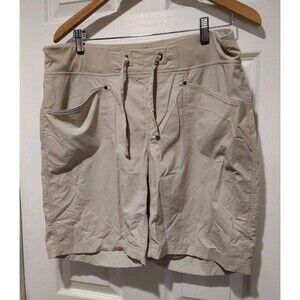 Royal Robbins Shorts Women’s Size Large Jammer Khaki Beige Pull On Nylon Stretch